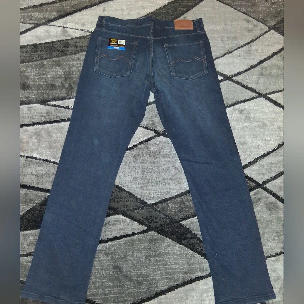 NWT Urban Star Size 36 X 32 Blue Stretch Relaxed Fit Straight Leg Jeans! - Picture 9 of 13
